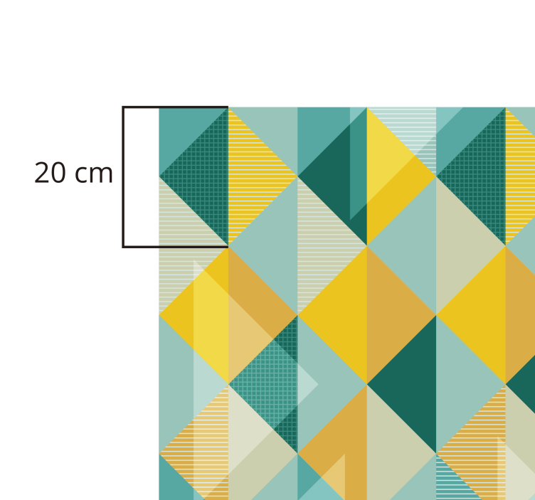 Story of triangles geometric vinyl rug - TenStickers