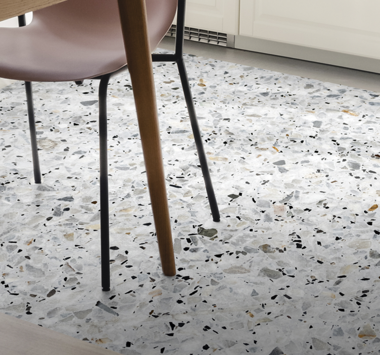 Gray terrazzo texture vinyl carpet - TenStickers