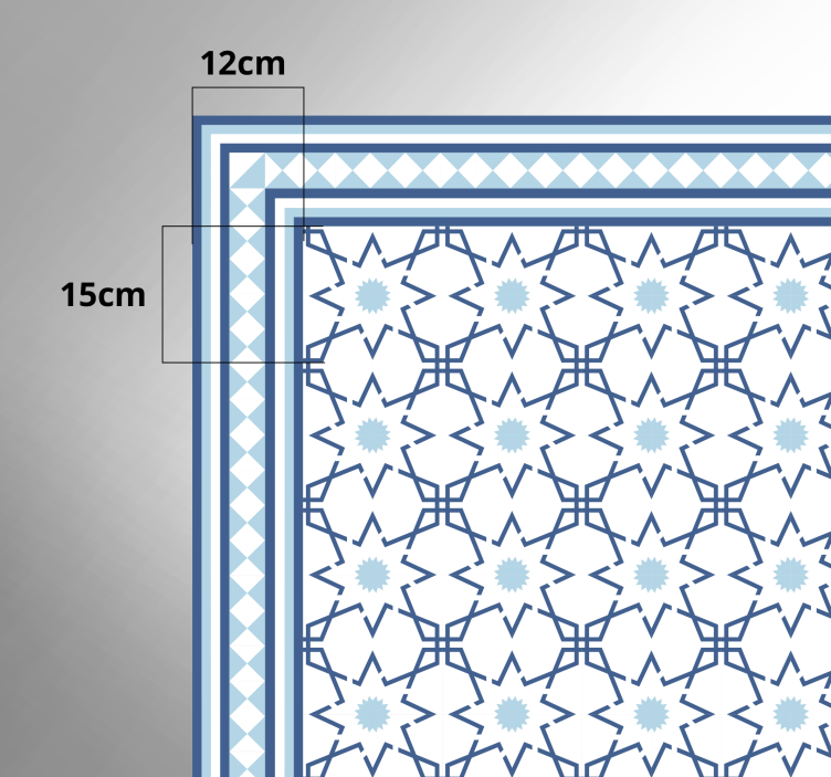 Blue stars pattern tile carpet - TenStickers