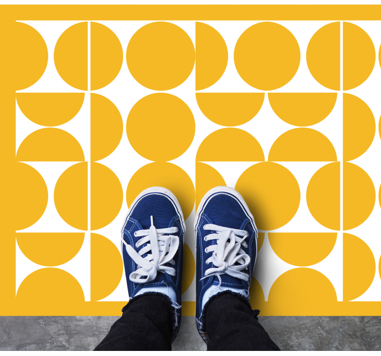 Half circles geometric art geometric rugs - TenStickers