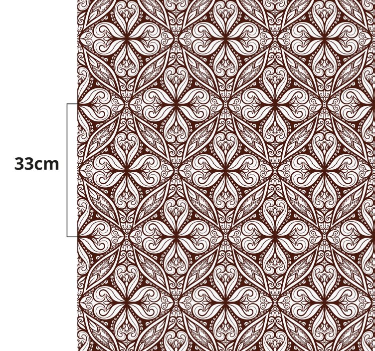 Brown retro tiles vinyl carpet - TenStickers