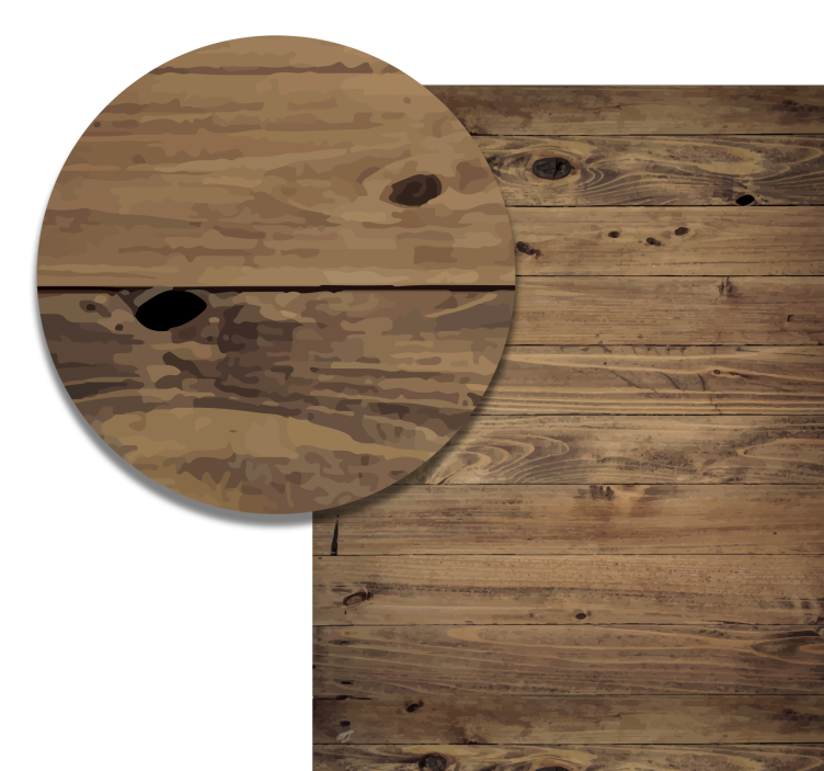 Worn wood effect kitchen vinyl rug - TenStickers