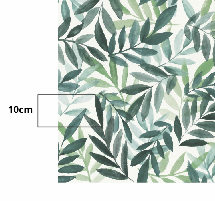 Botanical Foliage flower vinyl rug - TenStickers