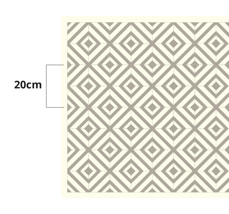 Beige and grey diagonal lines tile carpet - TenStickers