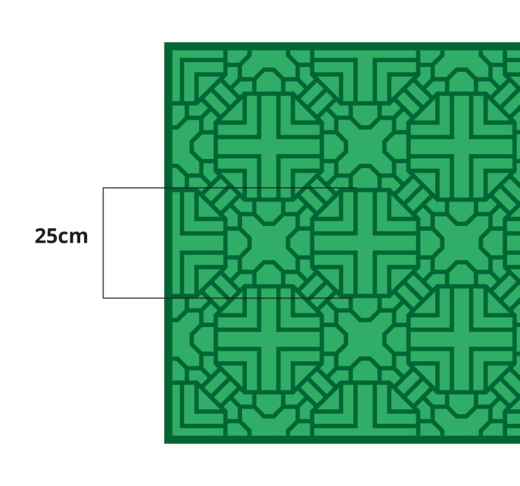 Korean green pattern. ethnic rug - TenStickers