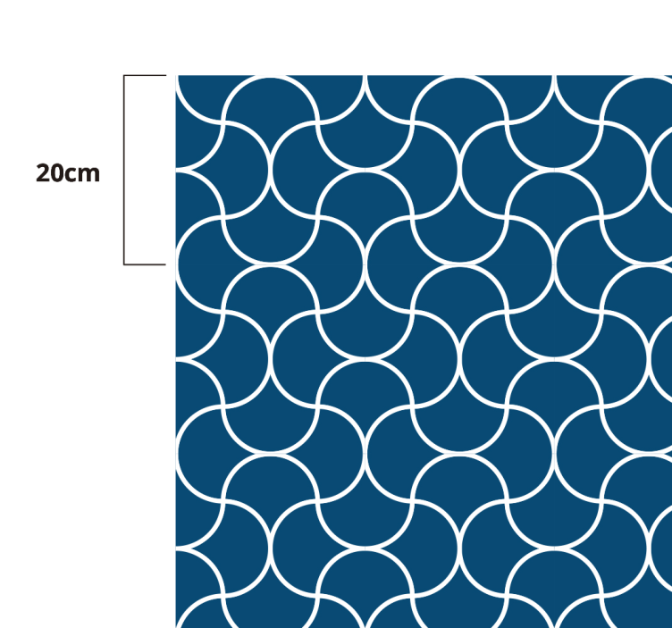 Wavy shapes minimal vinyl rug - TenStickers