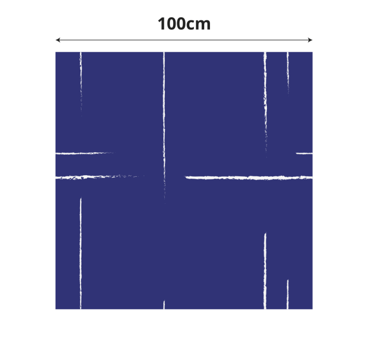 Modern line pattern blue vinyl rug - TenStickers