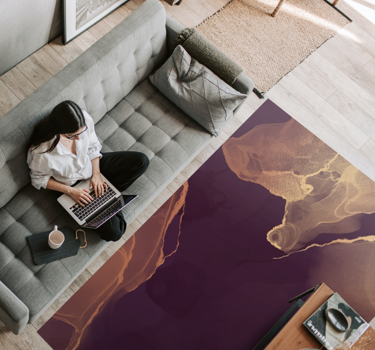 Abstract Topography textured vinyl rug - TenStickers