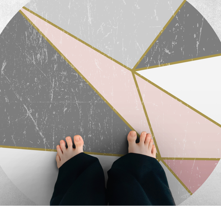 Geometric Marble Forms geometric vinyl rug - TenStickers