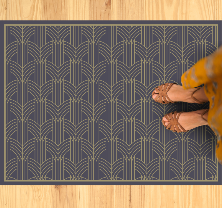 Art Deco style geo pattern geometric rugs - TenStickers