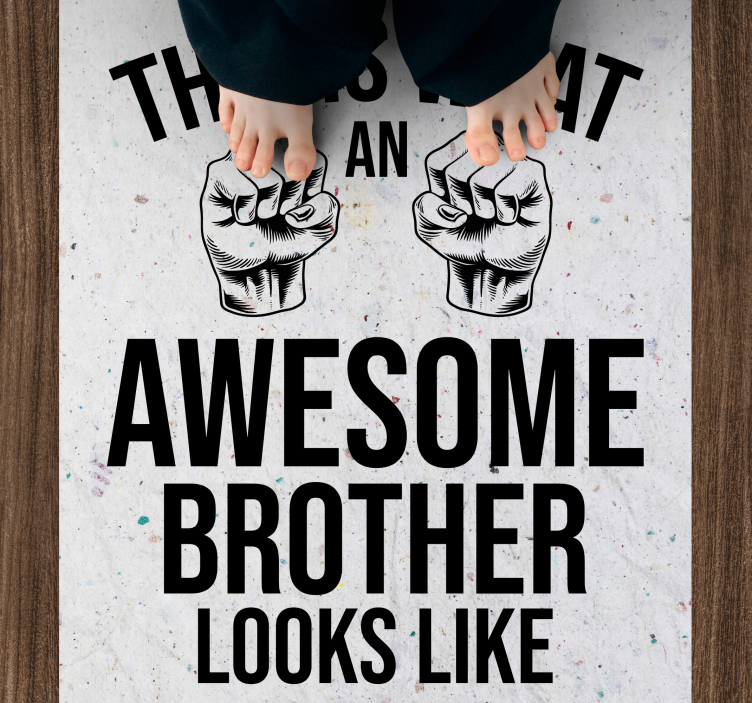 Awesome brother funny quote custom rug - TenStickers