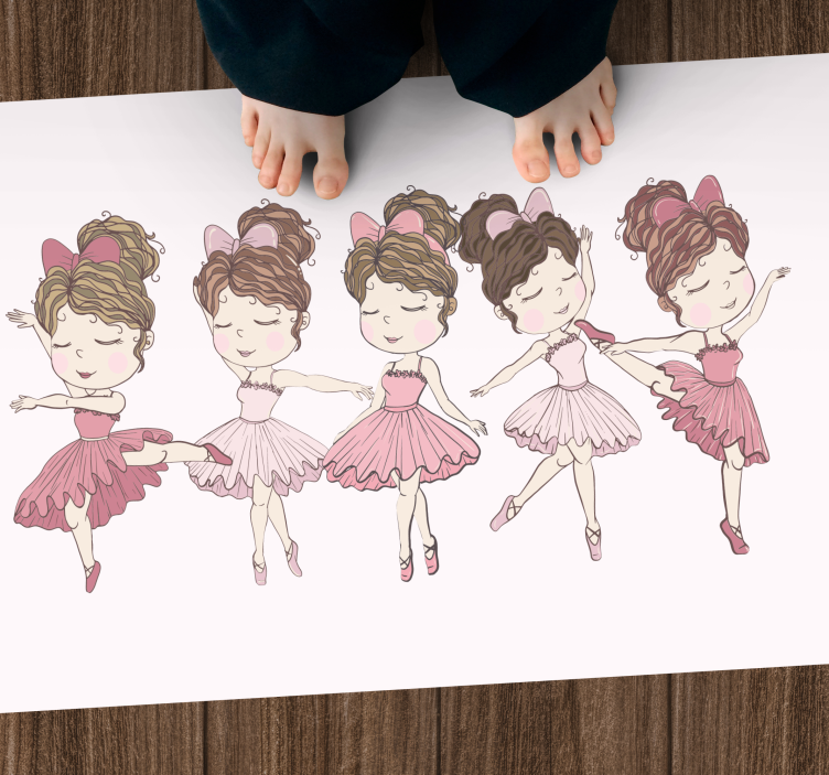 Ballet Dancers Showcase vinyl rug - TenStickers