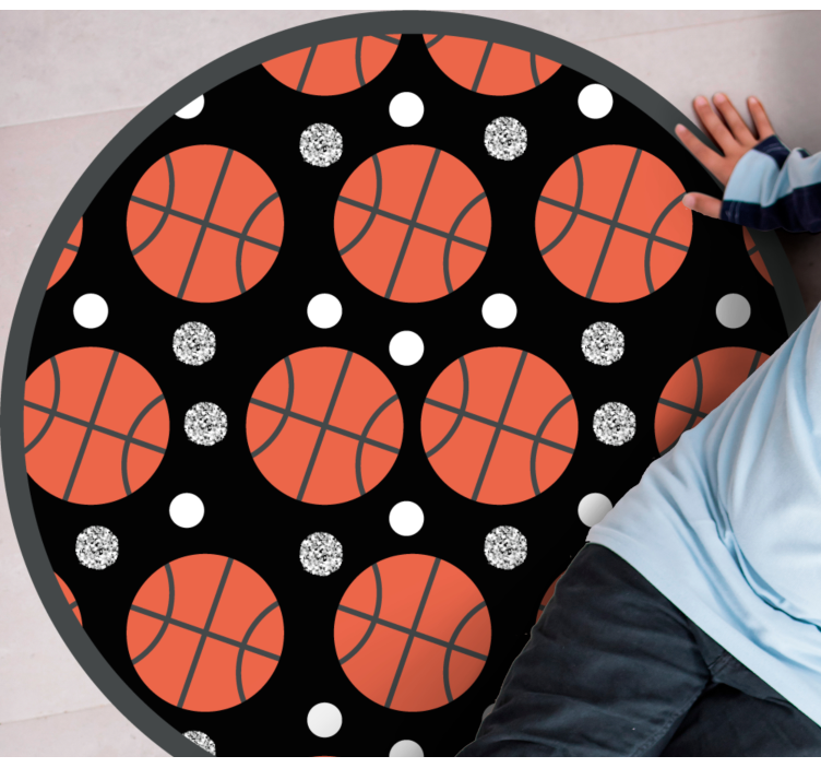 Basketball balls gaming vinyl rug - TenStickers