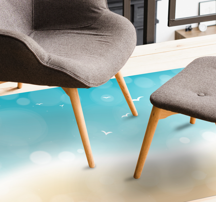 Beach effect nature vinyl rug - TenStickers
