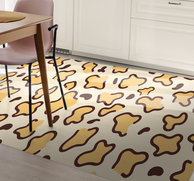 Big leopard shapes animal print vinyl rug - TenStickers