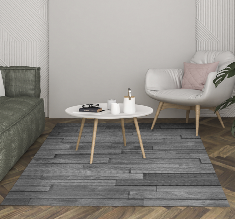 Big wooden planks texture wood effect vinyl rug - TenStickers