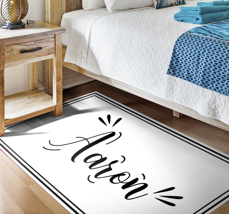 Black border and white personalized mat - TenStickers