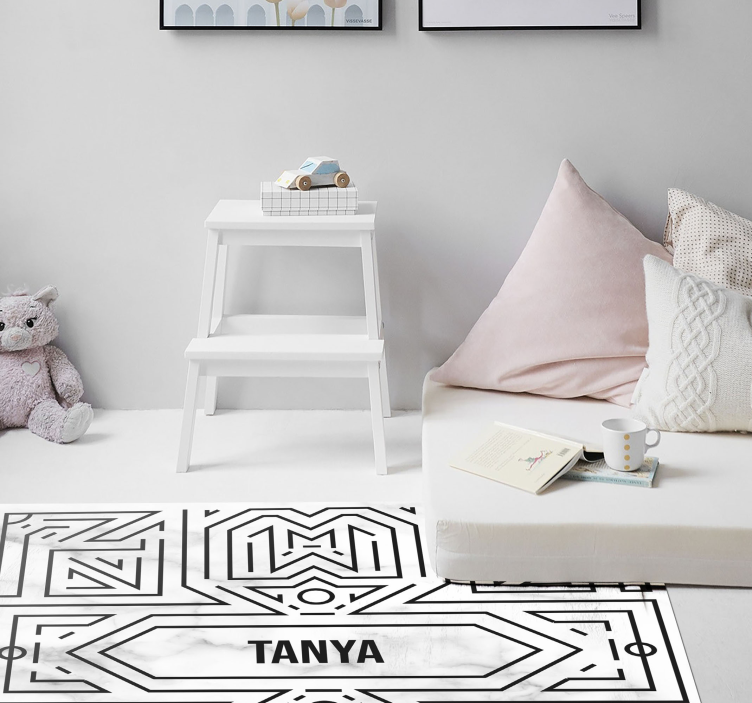 Art Déco maze teenager vinyl rug - TenStickers