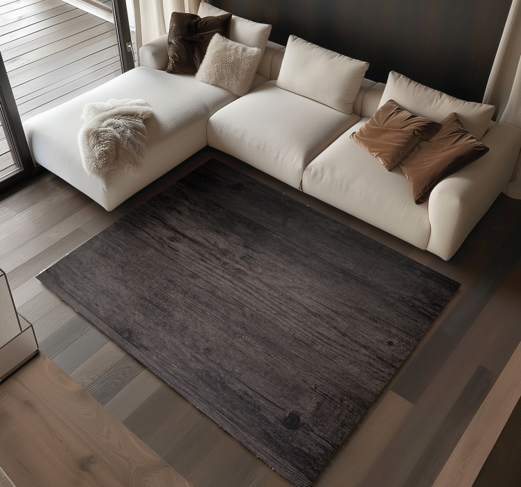 Gorgeous black wood vinyl carpet - TenStickers