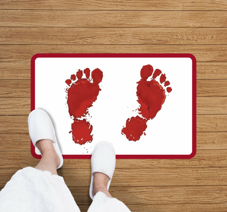 bloody footprints halloween rugs - TenStickers