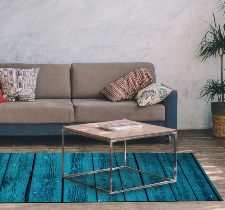 blue wood vinyl wooden flooring - TenStickers