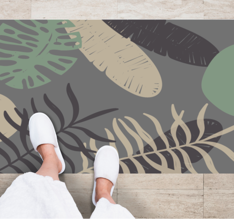 "Boho" style jungle floral rug - TenStickers