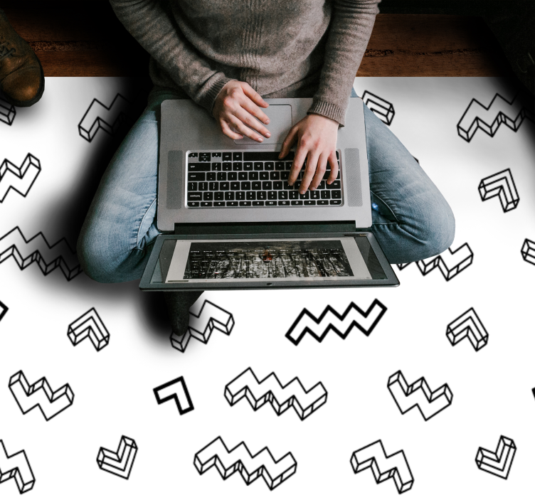 Bold Angular Patterns vinyl rug - TenStickers