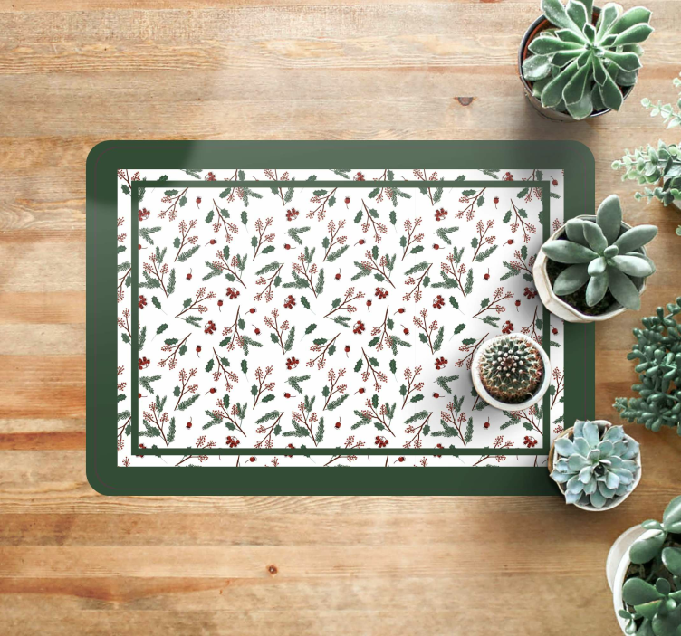 Botanical Garden flower vinyl rug - TenStickers