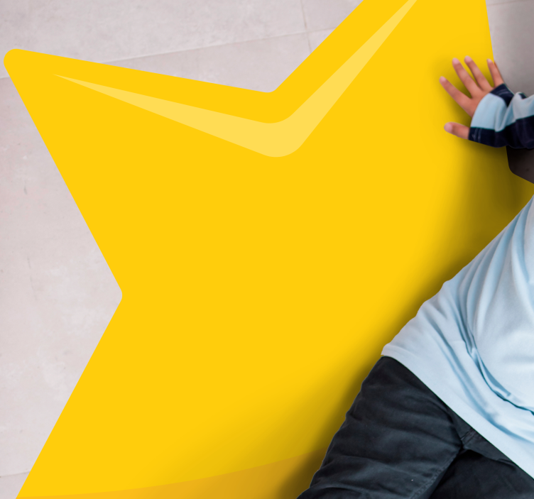 Bright Star Shape teenager vinyl rug - TenStickers