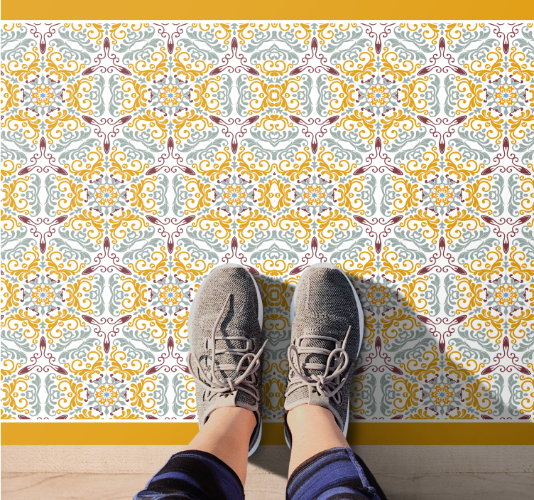 "Brigitte" pattern tile carpet - TenStickers