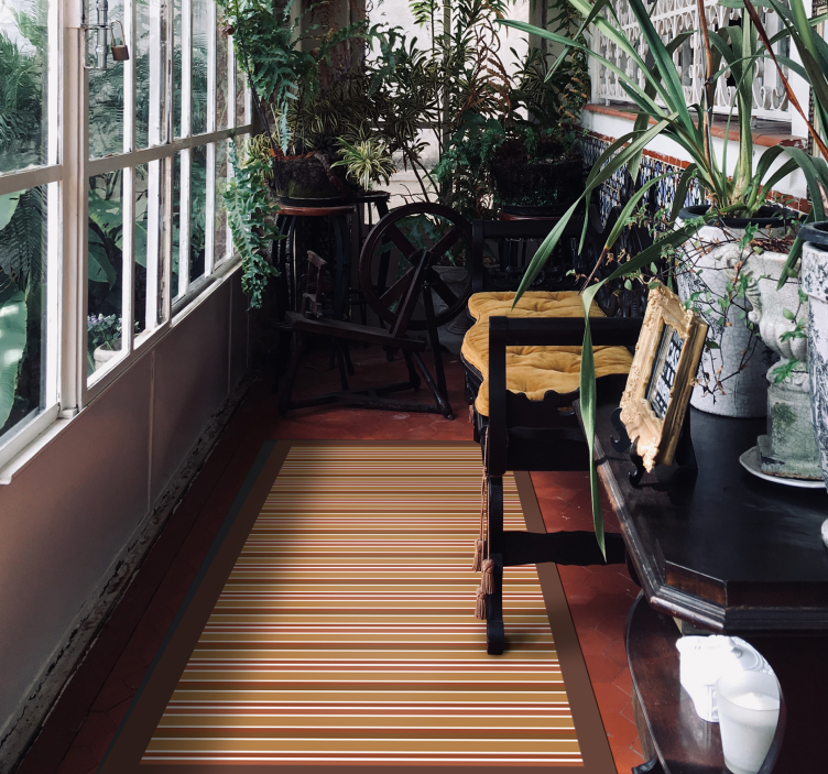 Brown ropes minimalist rug - TenStickers