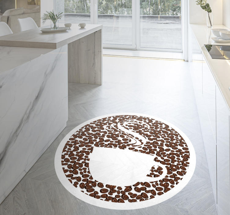 Caffeine Galaxy star vinyl rug - TenStickers