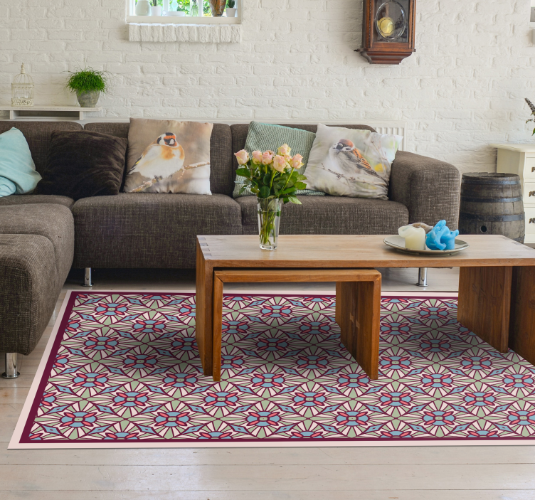 Camelot area rug mosaic floor tiles - TenStickers