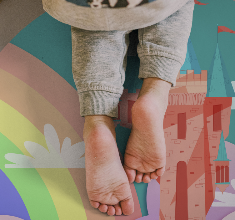 Castle Fantasy kids vinyl rug - TenStickers