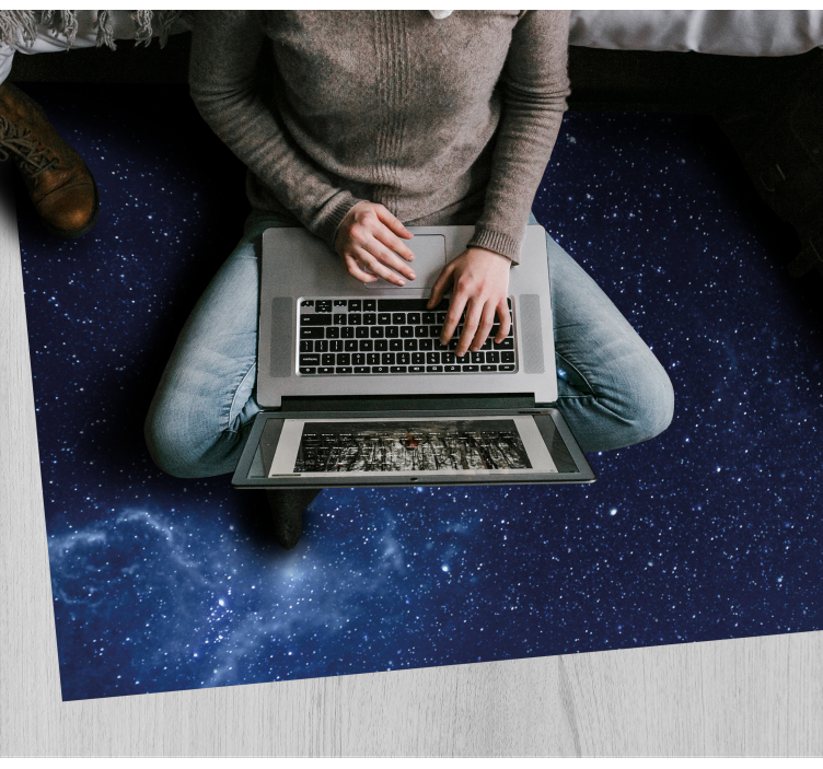 Celestial Evening star vinyl rug - TenStickers
