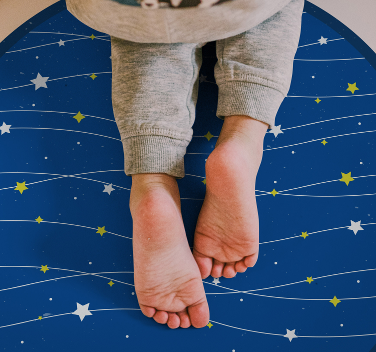 Celestial Orbit star vinyl rug - TenStickers