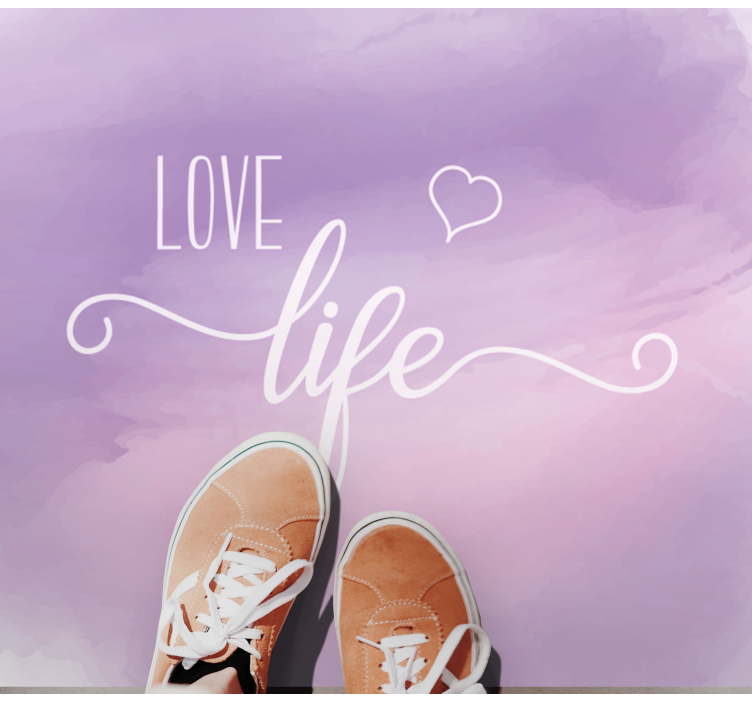 Cherish existence custom vinyl rug - TenStickers