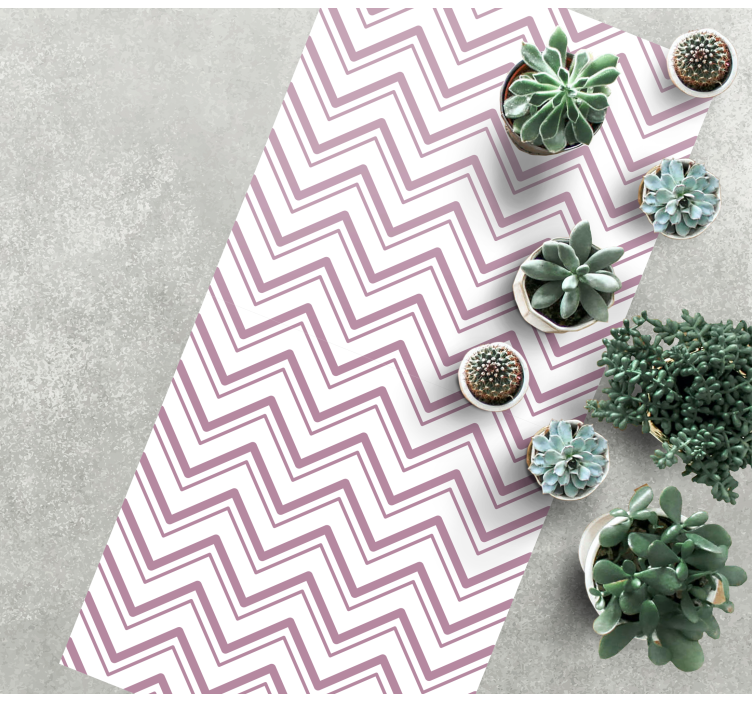 Chevron Zigzag Concept geometric vinyl rug - TenStickers
