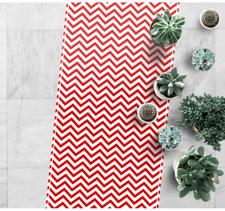 Chevron Zigzag Form stripes vinyl rug - TenStickers