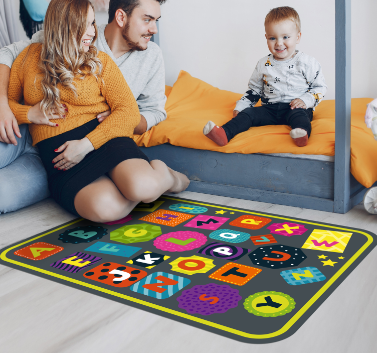 Childrens colorful alphabet vinyl alphabet rug - TenStickers