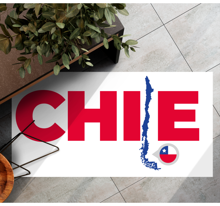 Chilean Map custom vinyl rug - TenStickers