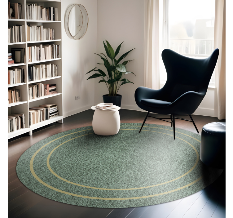 Circular Minimal Design minimalist vinyl rug - TenStickers
