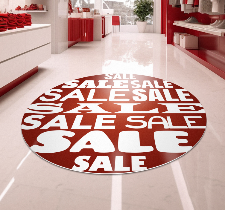 Circular shape sales red carpet - TenStickers