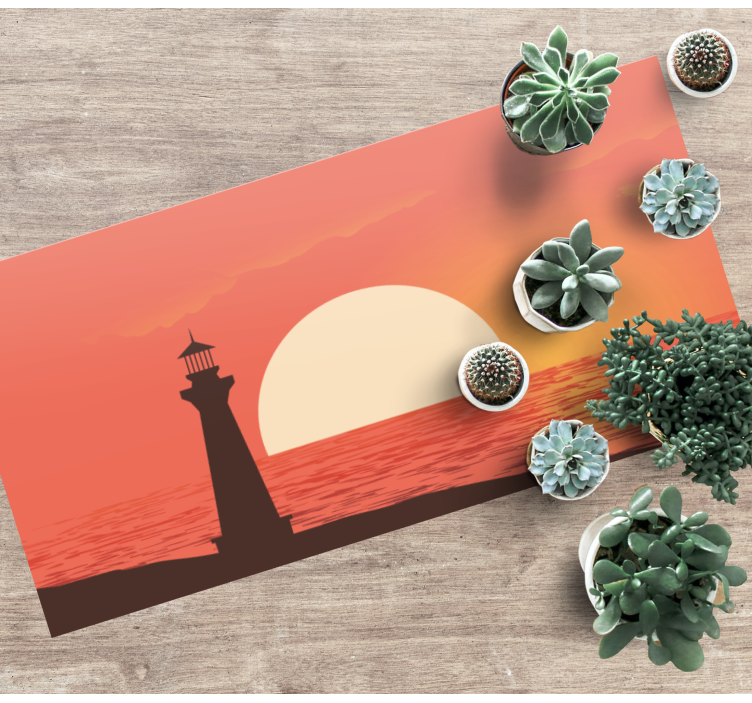 Coastal Sunset View nature vinyl rug - TenStickers