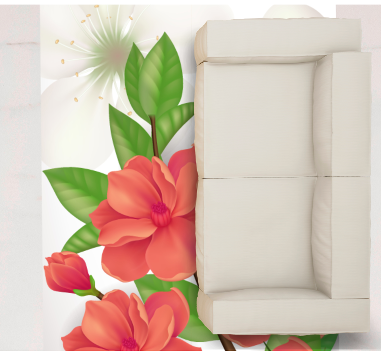 Colorful Blossom Arrangement flower vinyl rug - TenStickers