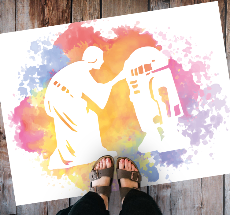 Aquarella galactic saga teenager vinyl rug - TenStickers