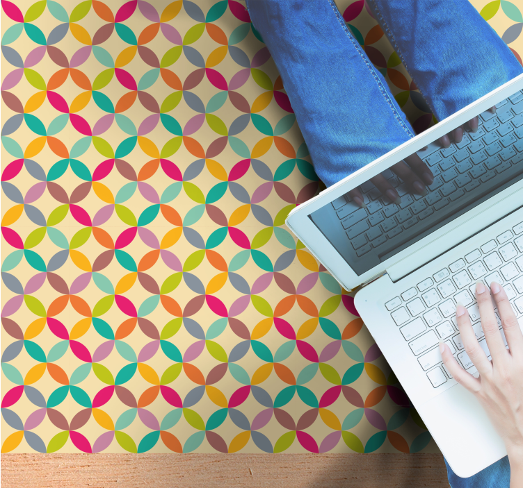 Colorful Geometric geometric vinyl rug - TenStickers