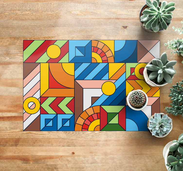 Colorful Mosaic mosaic floor tiles - TenStickers