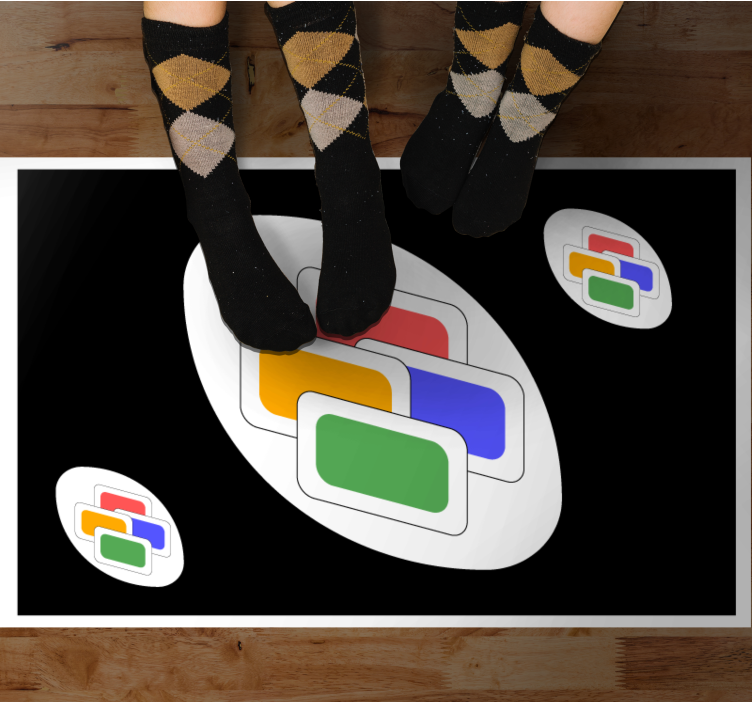 Black classic card gaming vinyl rug - TenStickers