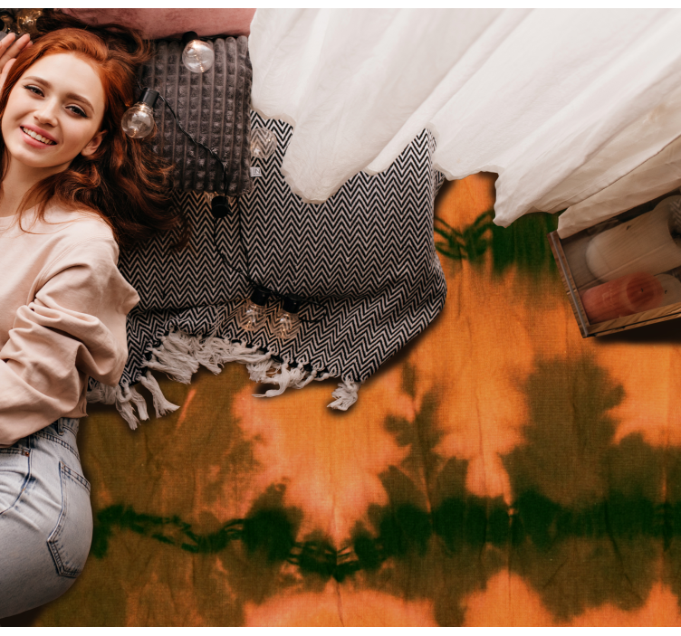 Colorful Tie-Dye vinyl rug - TenStickers